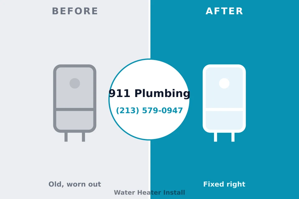 Before and after: plumbing repair Laflin, PA